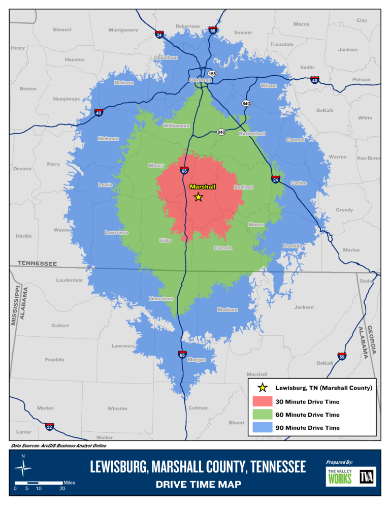 Commuter Drive Time Map