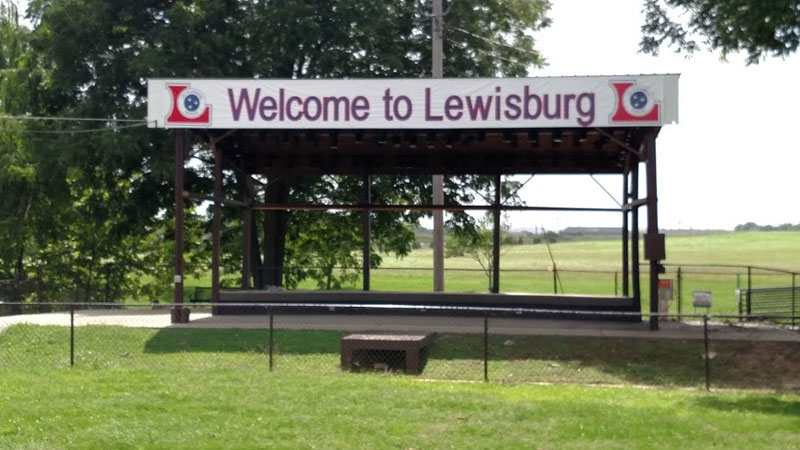 Rock Creek Park Welcome to Lewisburg Sign