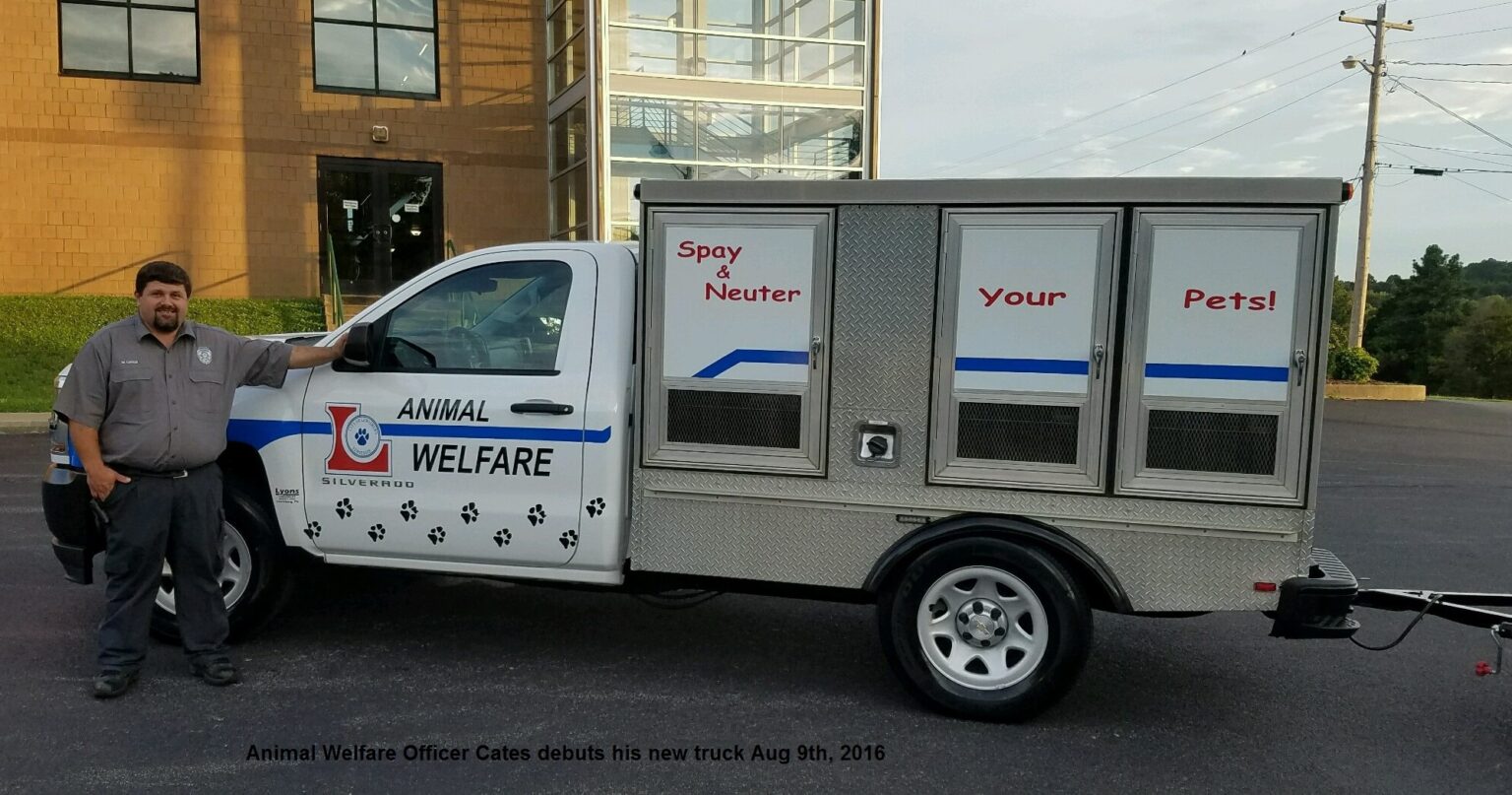 Officer Cates with Animal Welfare Vehicle